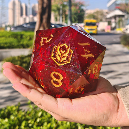 Captured Magic 100mm Chonk D20 - Red