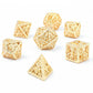 Lllithids Mind Cage Hollow Metal Dice Set - 24K Gold Plated