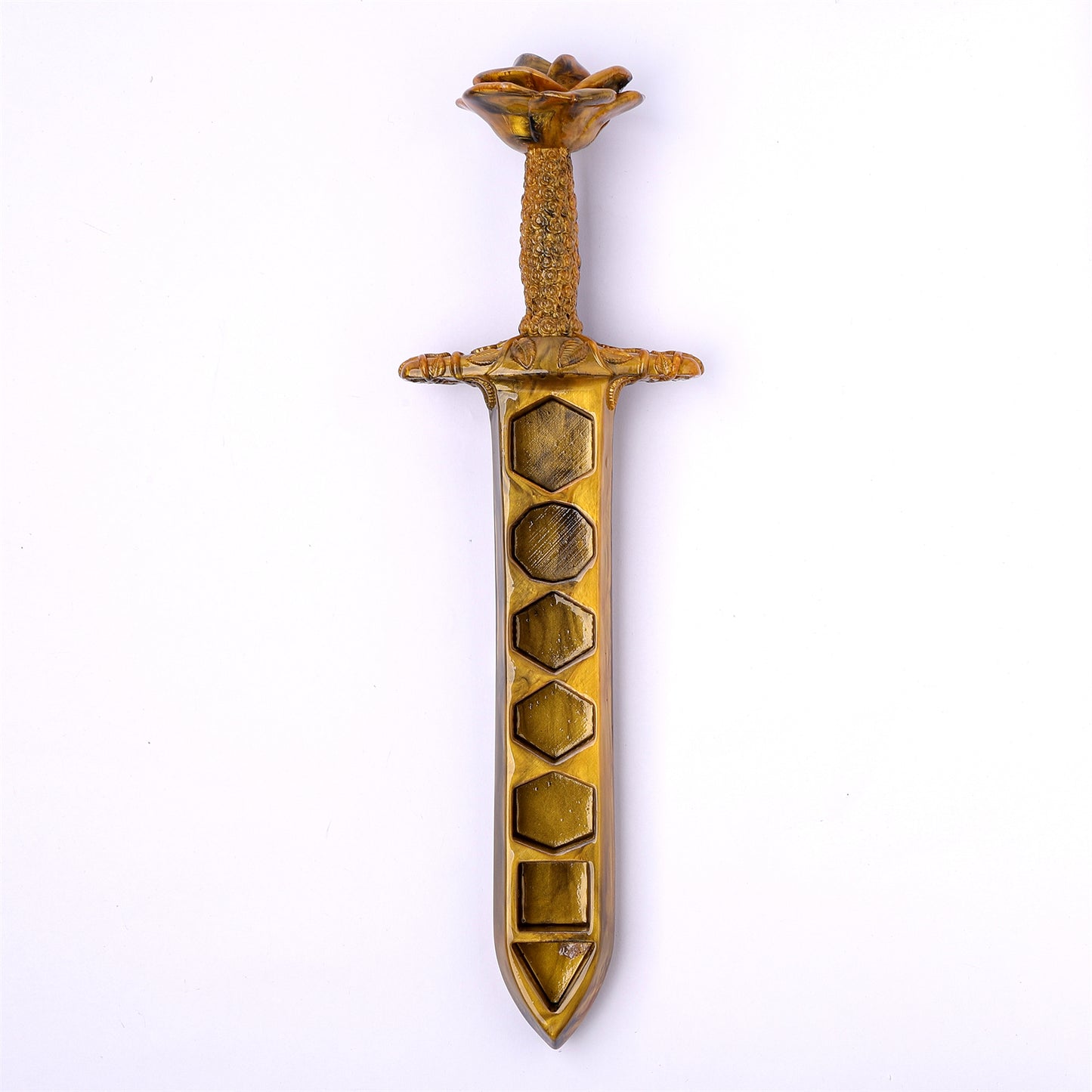 Rose Dagger Dice Case with sheath cover - Gold