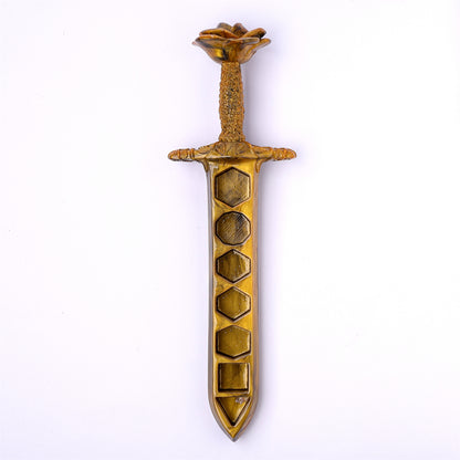 Rose Dagger Dice Case with sheath cover - Gold