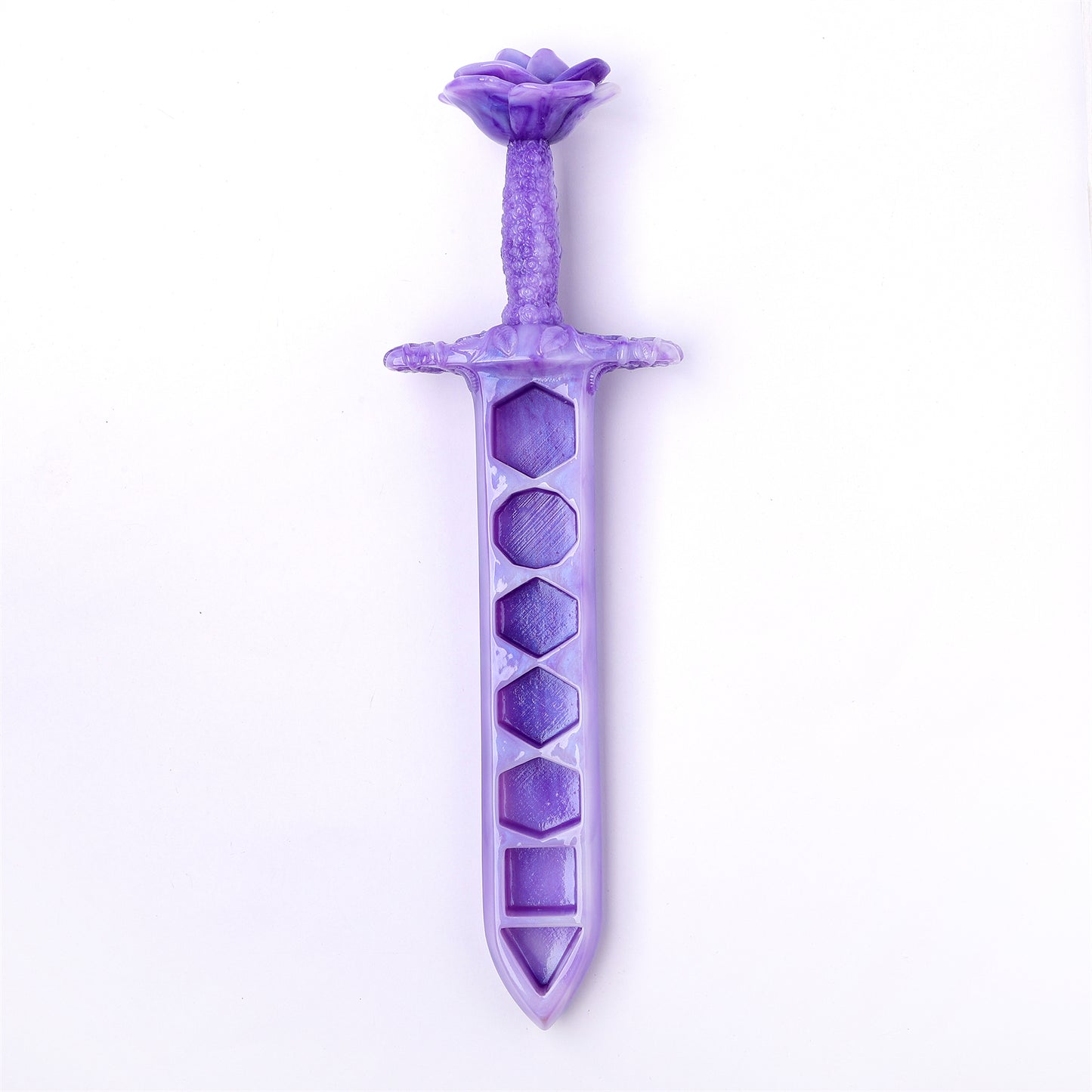 Rose Dagger Dice Case with sheath cover - Purple
