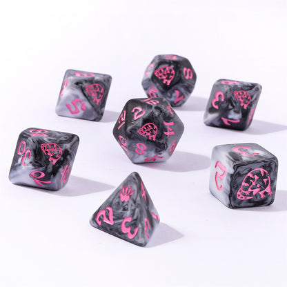 ワームフォージド ローラーズ ラウンドエッジ 樹脂製 ドラゴンアイ ダイス セット - パープル