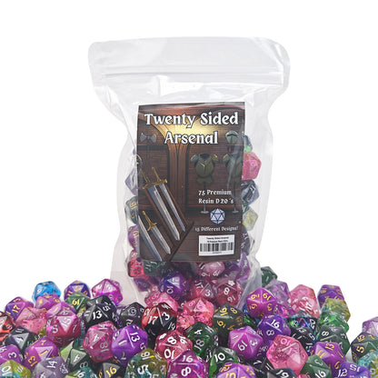 Twenty Sided Arsenal - 75 Premium Resin D20s