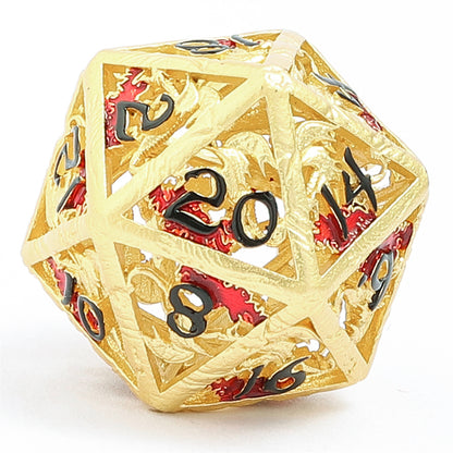 Dragon's Hymn Hollow Metal Dice Set - Gold