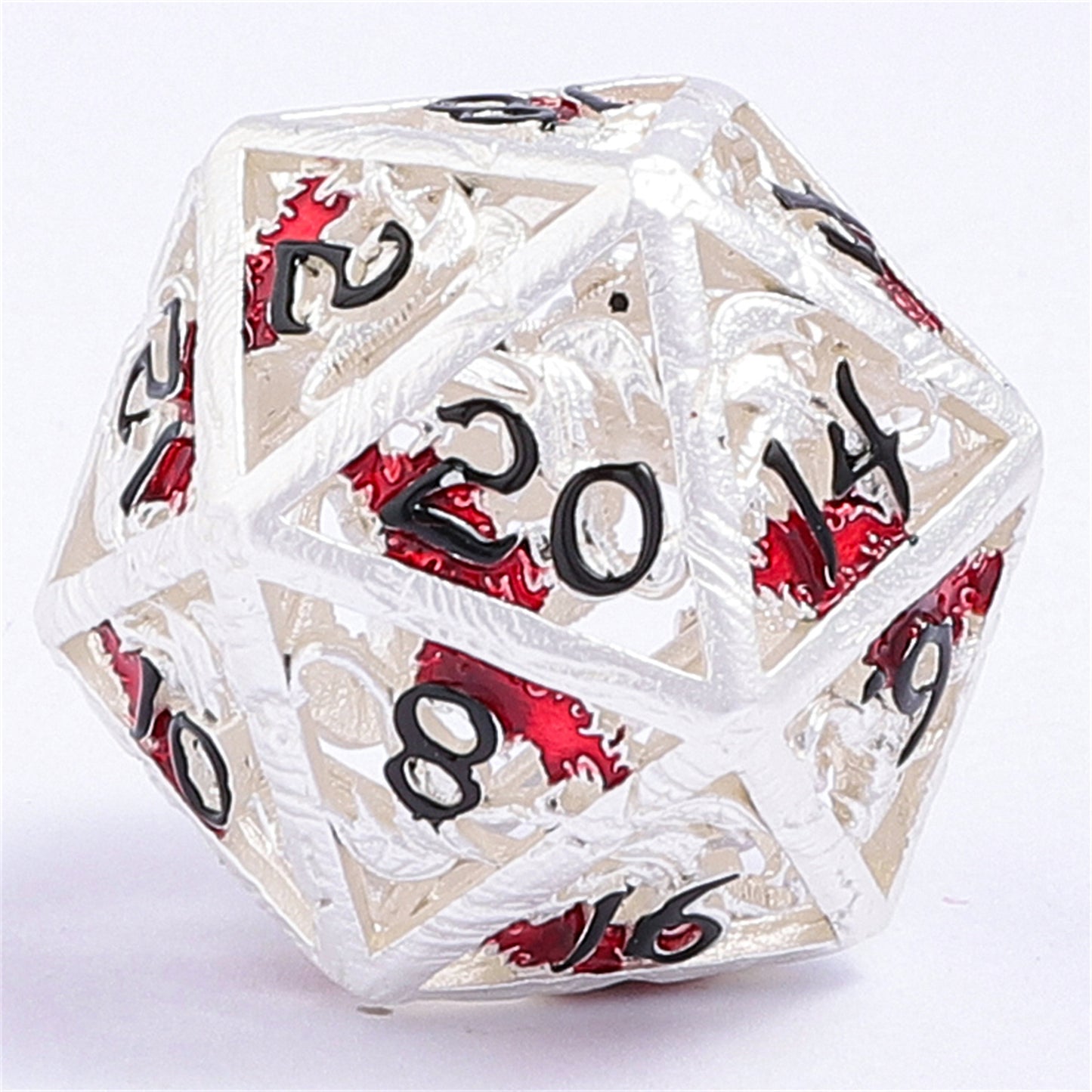 Dragon's Hymn Hollow Metal Dice Set - Silver