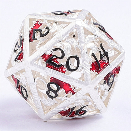 Dragon's Hymn Hollow Metal Dice Set - Silver