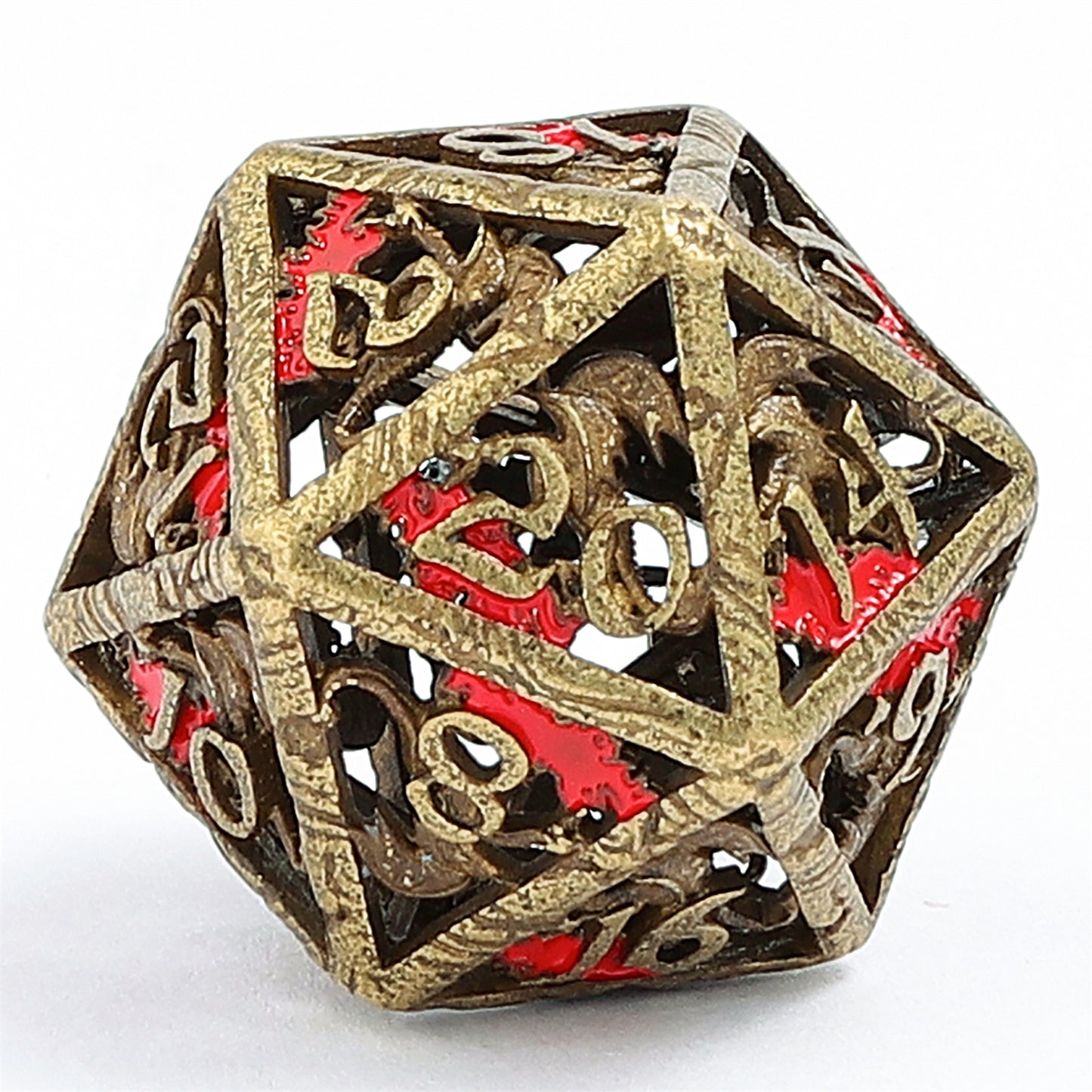 Dragon's Hymn Hollow Metal Dice Set - Ancient Bronze - HYMGHO Dice 
