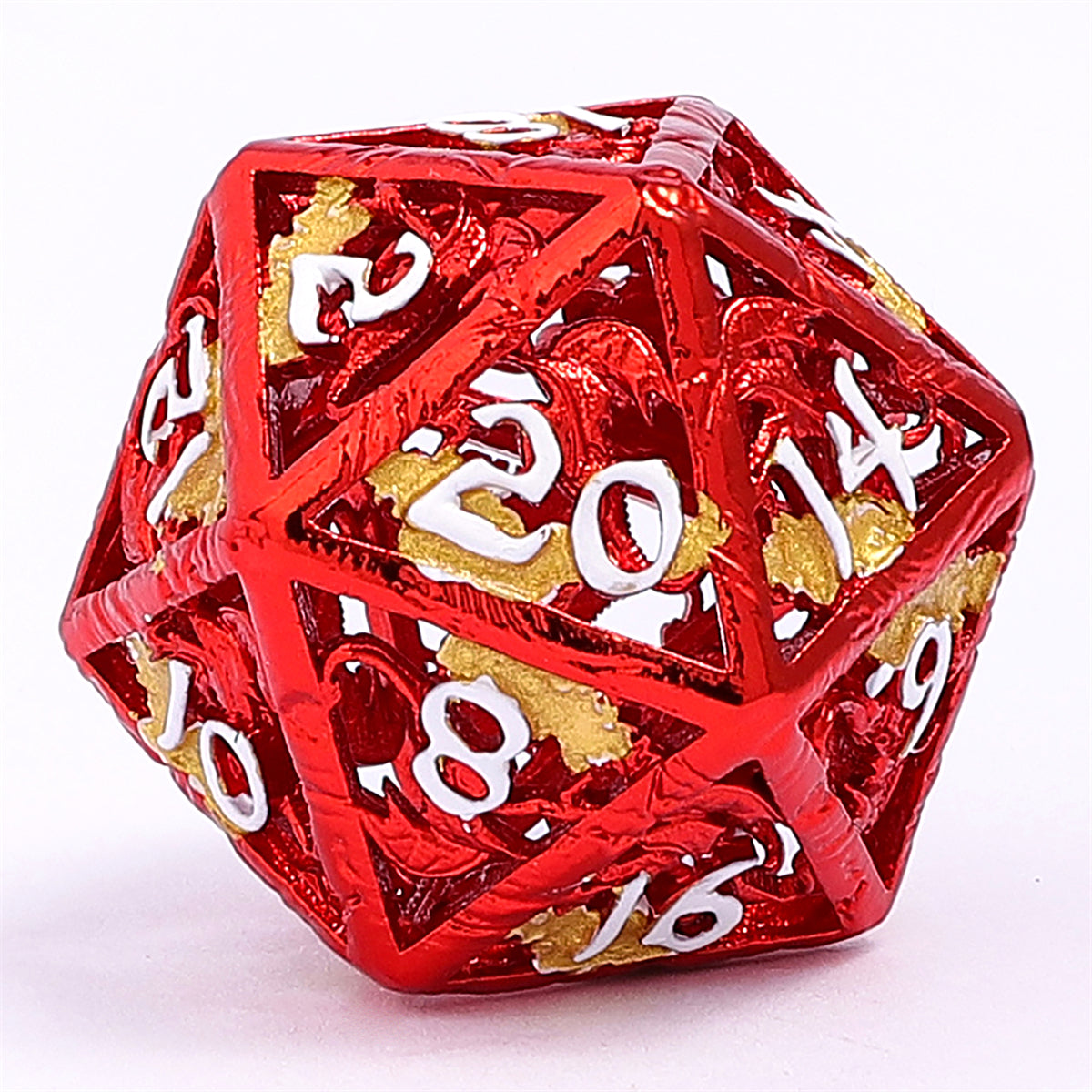 Dragon's Hymn Hollow Metal Dice Set - Red