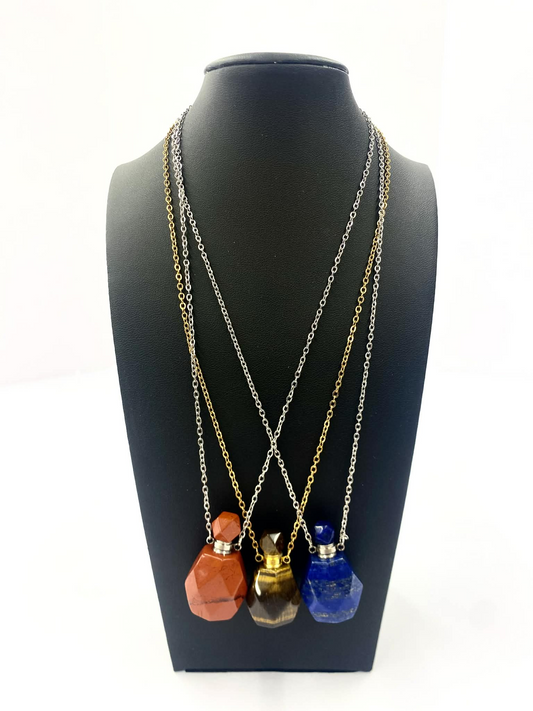 Gemstone Potion Bottle Necklace - Assorted