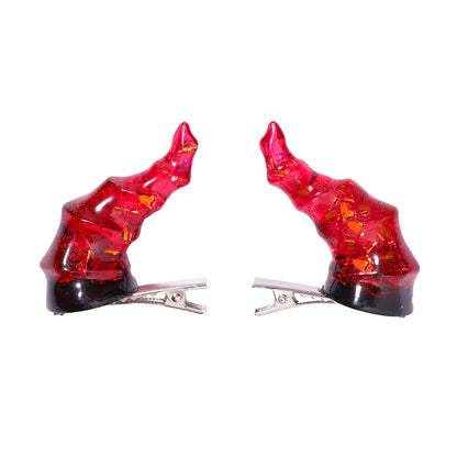 Draconic Adornments Hair Clips - Red