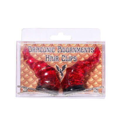 Draconic Adornments Hair Clips - Red