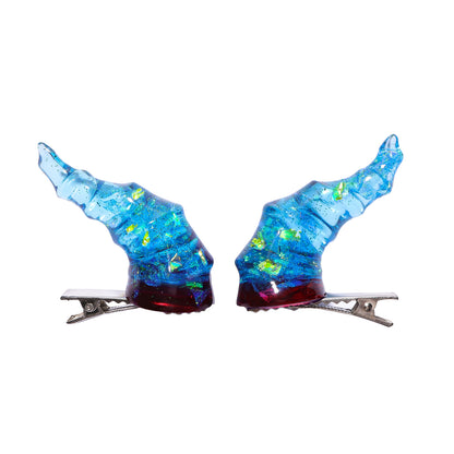 Draconic Adornments Hair Clips - Blue