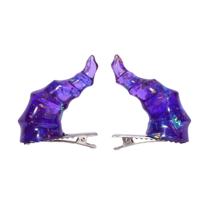Draconic Adornments Hair Clips - Purple