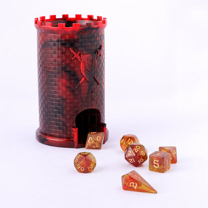 Pocket Citadel Mini Dice Tower - Red w/Black