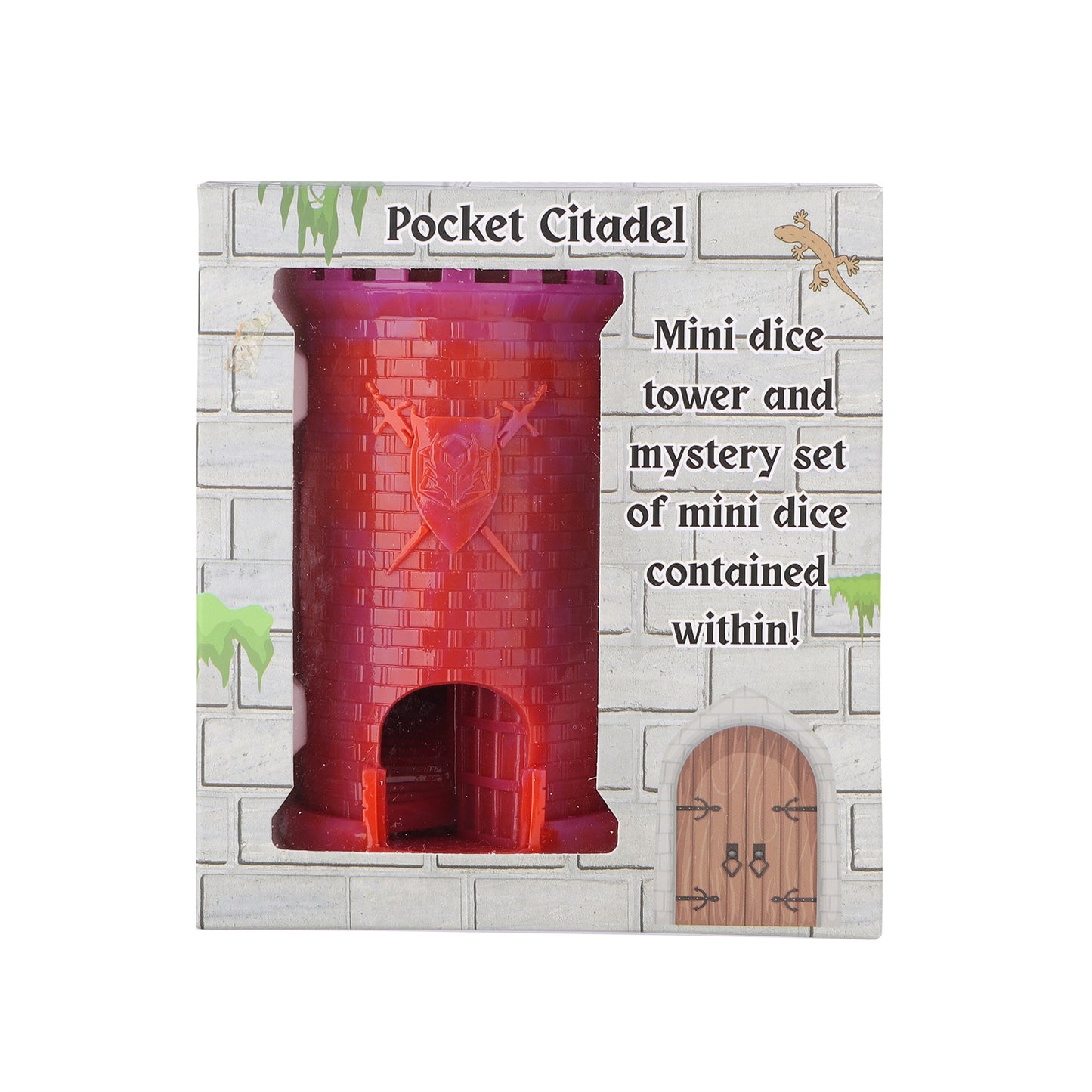 Pocket Citadel Mini Dice Tower - Purple w/Red
