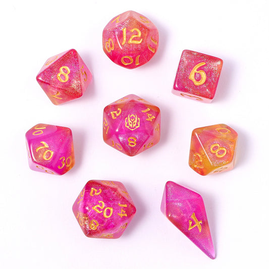 8 PCS Polyhedral RPG Dice set - Dragon Bait