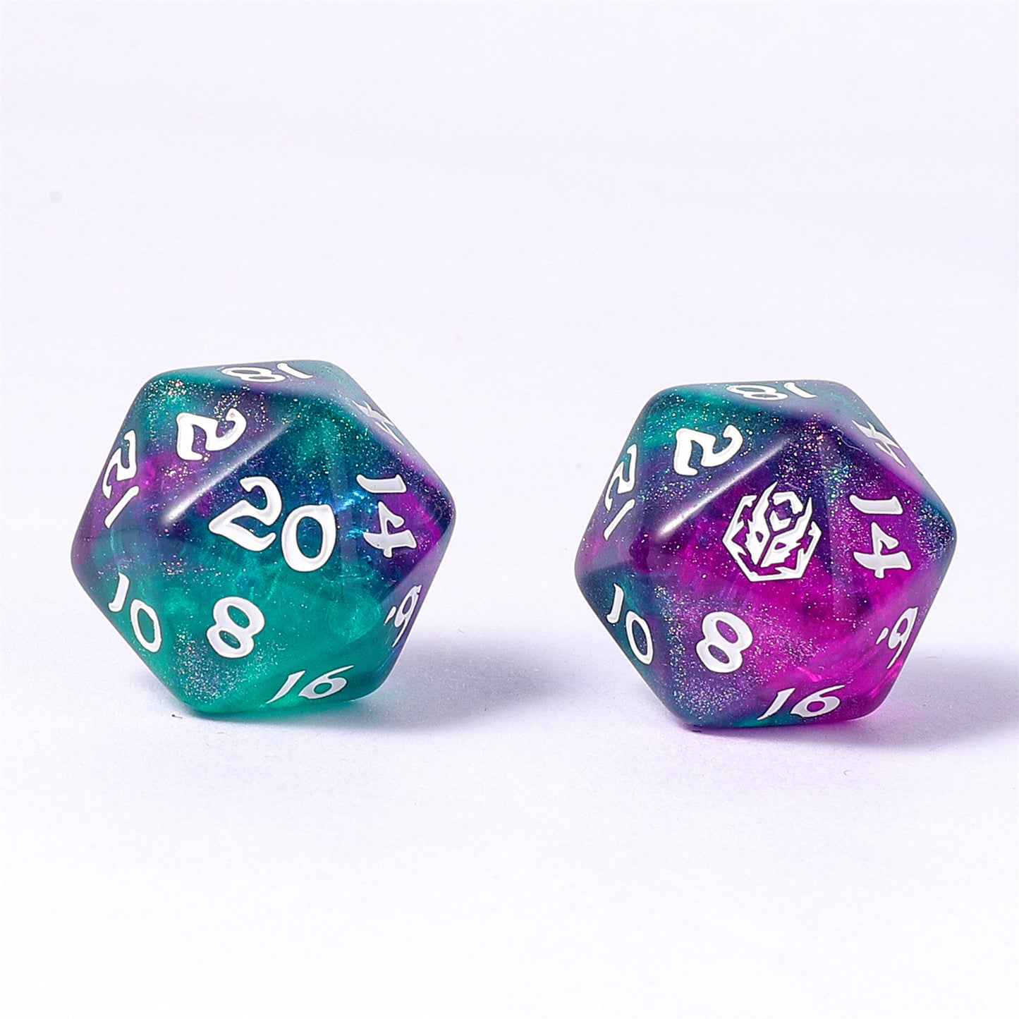 8 PCS Polyhedral RPG Dice set - Jesters Cloak
