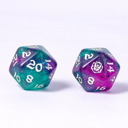 8 PCS Polyhedral RPG Dice set - Jesters Cloak