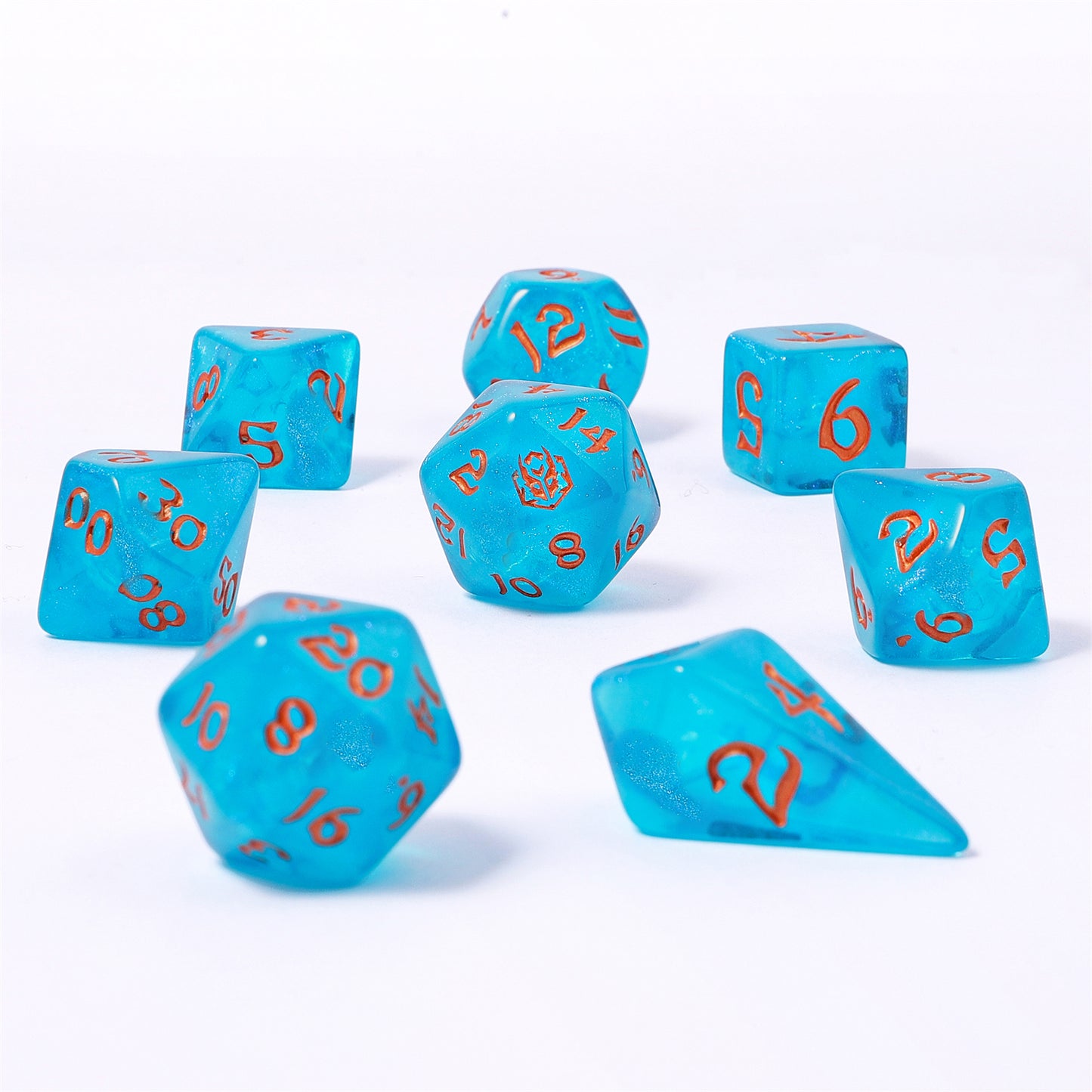 8 PCS Polyhedral RPG Dice set - Ray of Frost