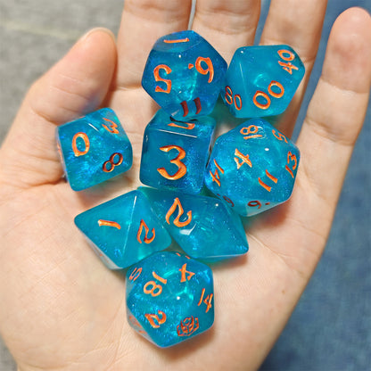 8 PCS Polyhedral RPG Dice set - Ray of Frost