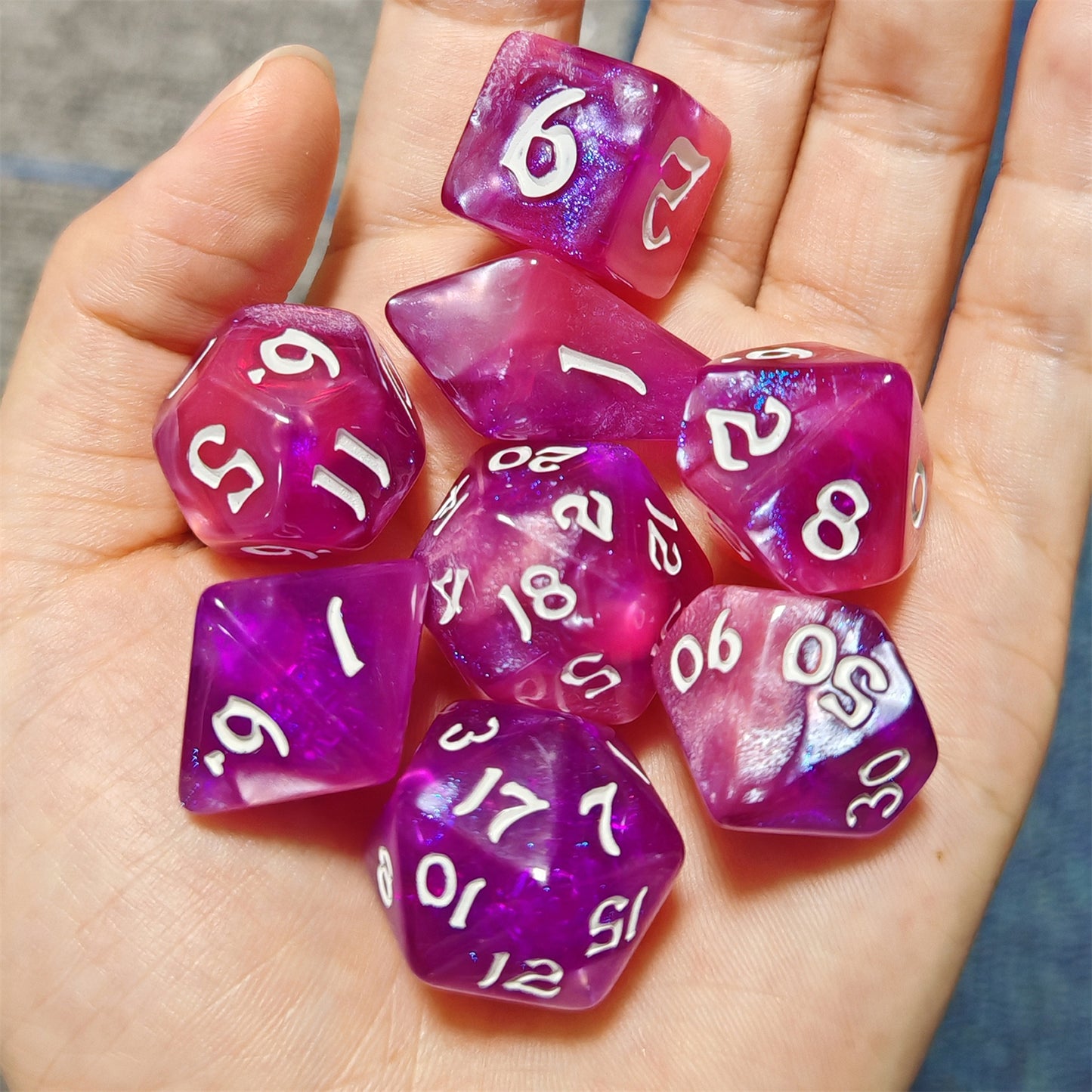 8 PCS Polyhedral RPG Dice set - Witchs Brew
