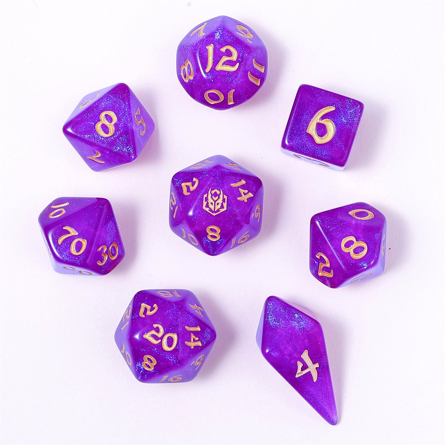 8 PCS Polyhedral RPG Dice set - Hex Appeal