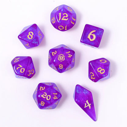 8 PCS Polyhedral RPG Dice set - Hex Appeal