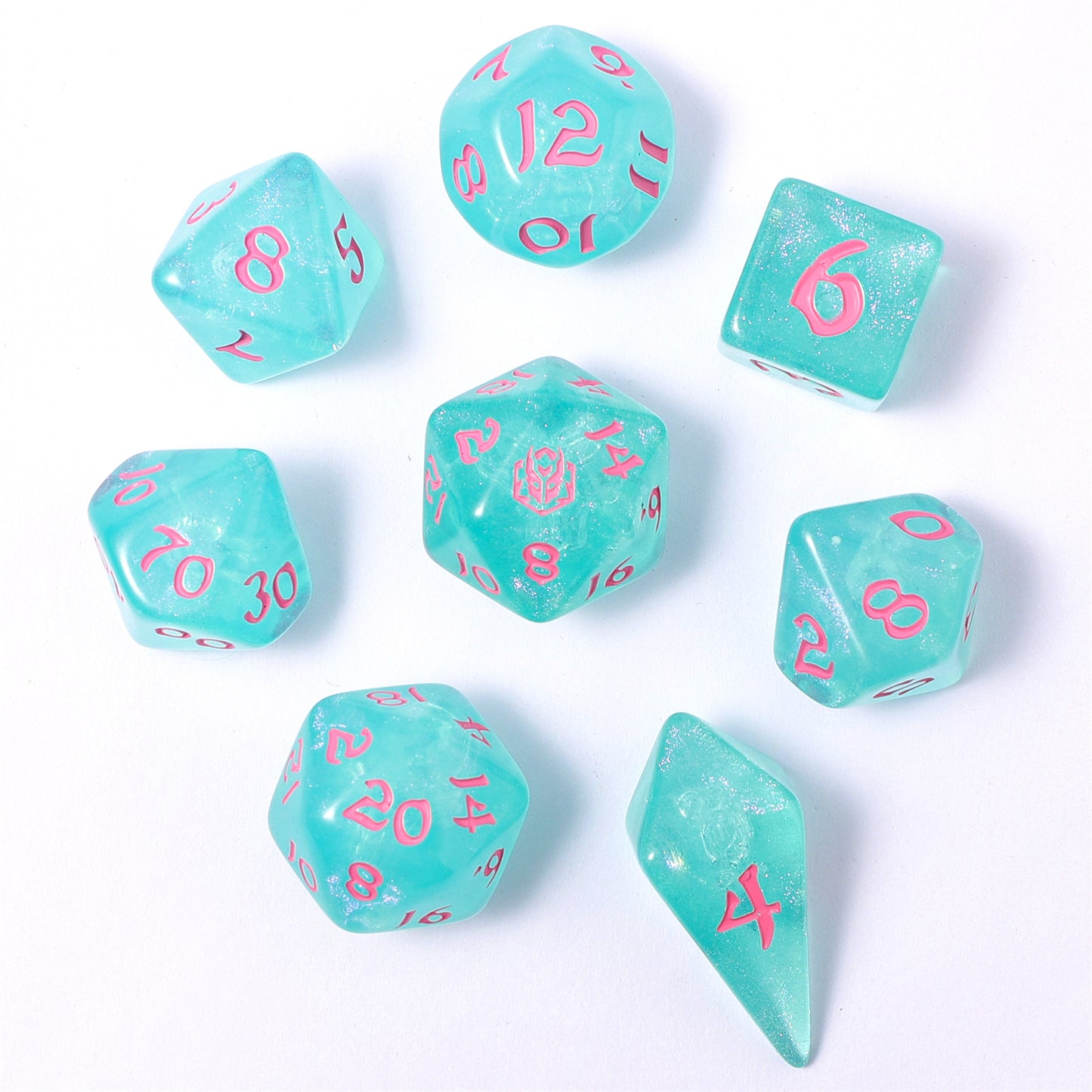 8 PCS Polyhedral RPG Dice set - Love Potion