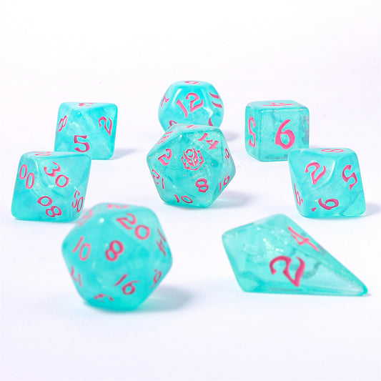 8 PCS Polyhedral RPG Dice set - Love Potion
