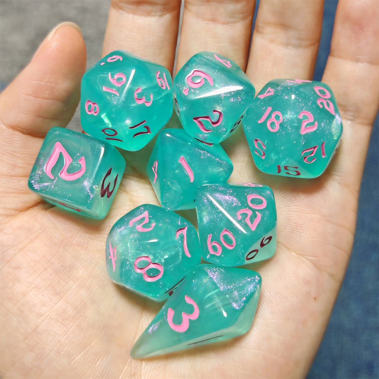 8 PCS Polyhedral RPG Dice set - Love Potion