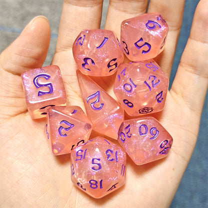 8 PCS Polyhedral RPG Dice set - Elixir of Life