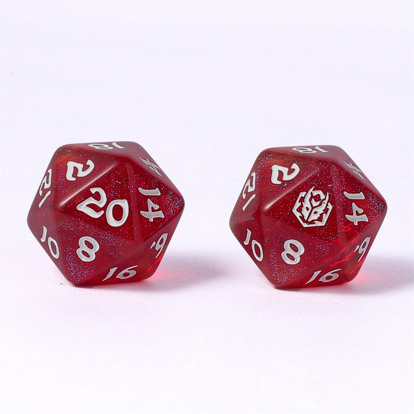 8 PCS Polyhedral RPG Dice set - Infernal Spark