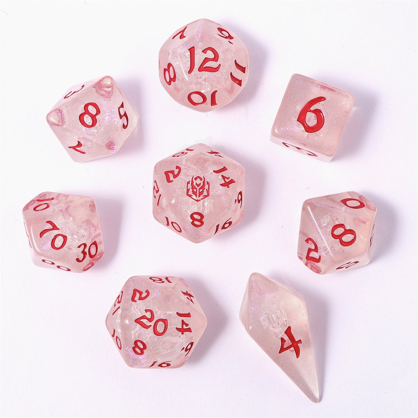 8 PCS Polyhedral RPG Dice set - Winter Solstice