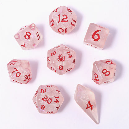 8 PCS Polyhedral RPG Dice set - Winter Solstice