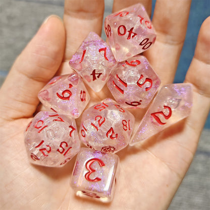 8 PCS Polyhedral RPG Dice set - Winter Solstice