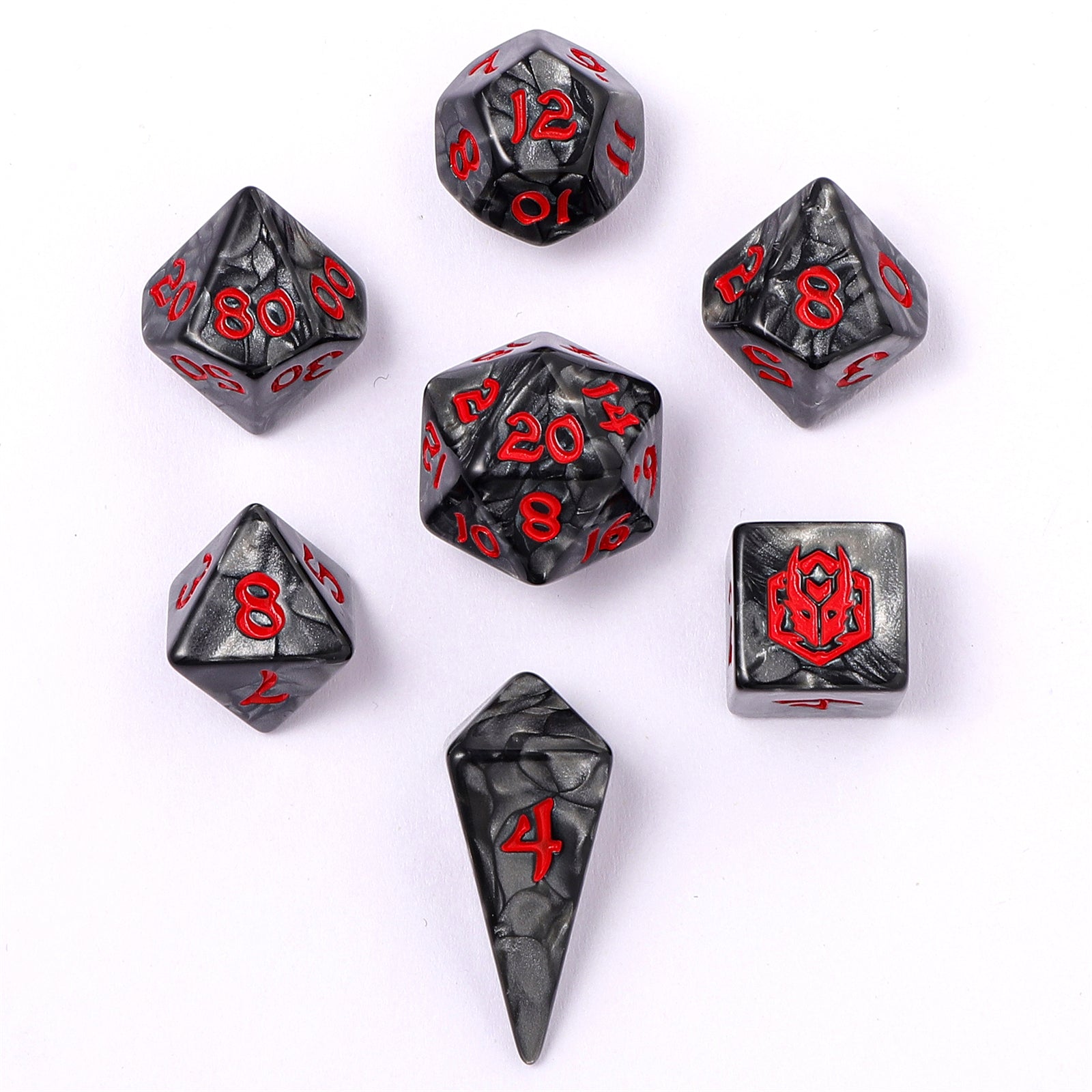 🐦🔥Phoenix Reborn Dice Set | Poly RPG DnD Dungeons Dragons AD&D Pathfinder D20 - Foto 6