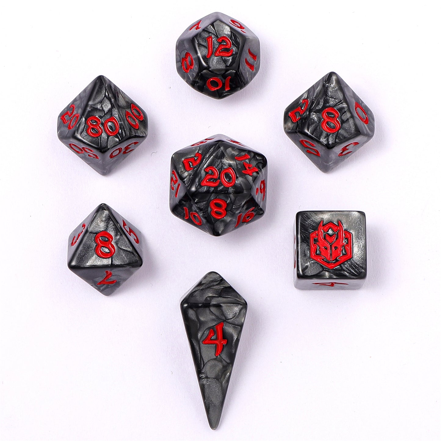 Mini Polymer RPG Dice Set - lron Golem