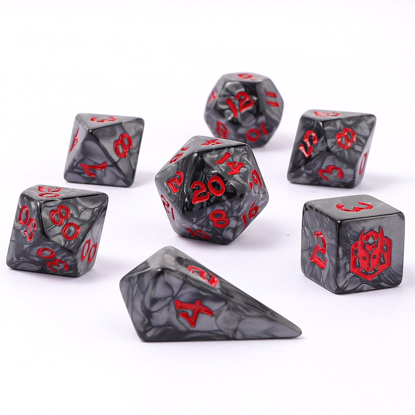 Mini Polymer RPG Dice Set - lron Golem