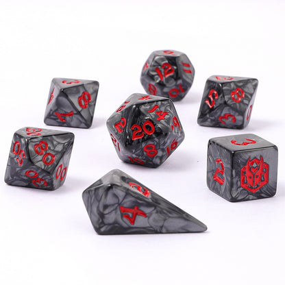 Mini Polymer RPG Dice Set - lron Golem