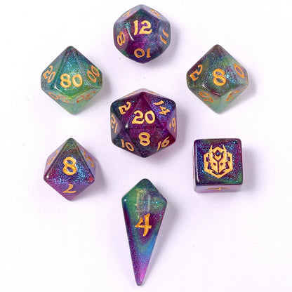 Mini Polymer RPG Dice Set - Siren's Melody