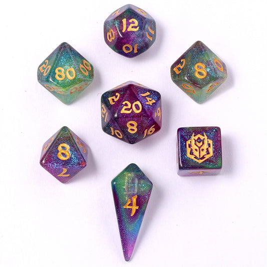 Mini Polymer RPG Dice Set - Siren's Melody