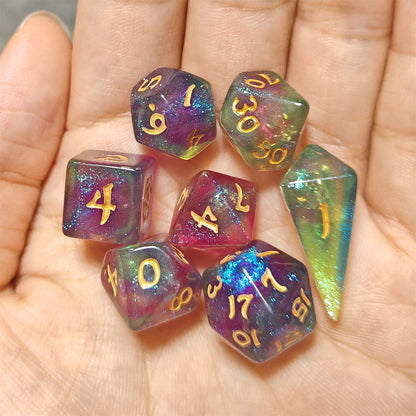 Mini Polymer RPG Dice Set - Siren's Melody