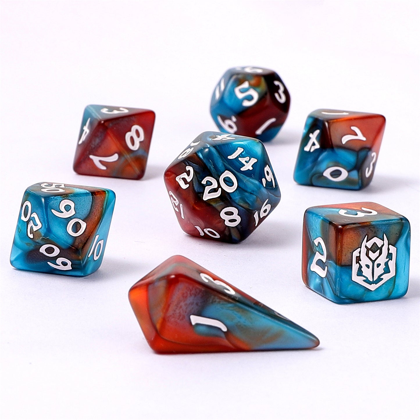 Mini Polymer RPG Dice Set - Bard's Cloak