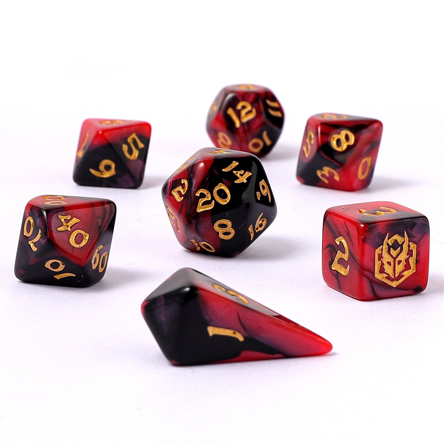 Mini Polymer RPG Dice Set - Blood Pact