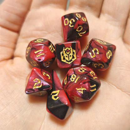 Mini Polymer RPG Dice Set - Blood Pact