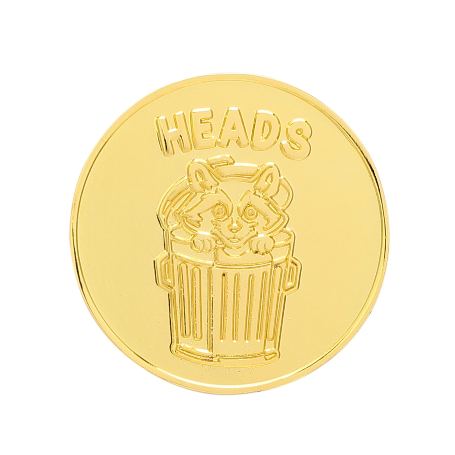 Trash Bandit Heads and Tails Coin - Gold