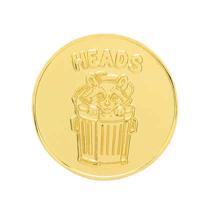 Trash Bandit Heads and Tails Coin - Gold