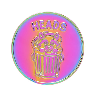 Trash Bandit Heads and Tails Coin - Rainbow