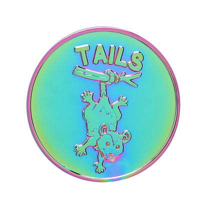 Trash Bandit Heads and Tails Coin - Rainbow