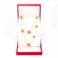 Dragon's eye 7-die necklace-Gold w/Red gems